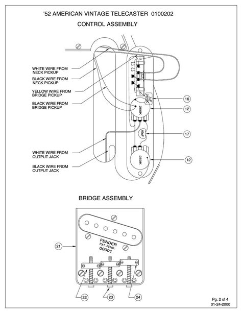 Free Audio Service Manuals Free Download Fender 52 Telecaster Wiring