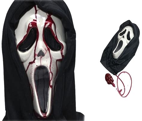 Licensed Scream Halloween Ghost Face Bleeding Mask Latex Horror Mask