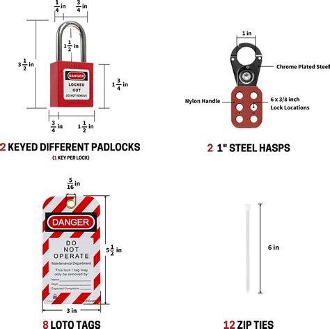 Buy Tradesafe Lockout Tagout Kit With Hasps Lockout Tags Red Loto