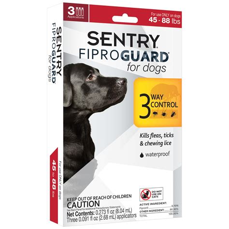 Discounted price $15.29 old price $17.99. Sentry FIPROGUARD Dog & Puppies 45 to 88 lbs. Topical Flea ...