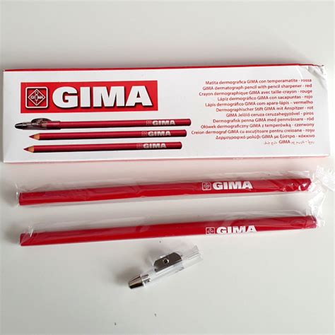 Gima Dermatograph Pencils For Skin Marking Red Biosense