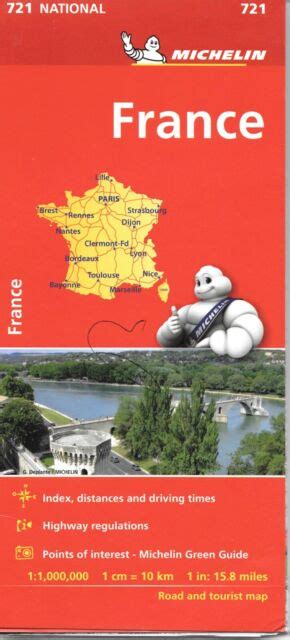 Michelin Map Of France Michelin Map 721 Ebay