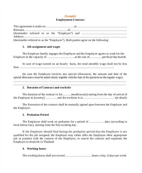 Posts related to sample of employment contract agreement malaysia. 13+ Employee Contract Templates - Word, Google Docs, Apple ...