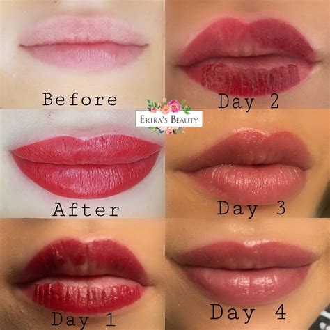 Healing Process After Lips Tattoo Blush Lips Discreet Countourless Lip Blush Healing