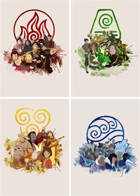 Remarkable Benders Of Each Elements Avatar Airbender Avatar Legend