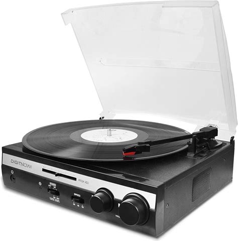 Digitnow 3 Speed Variable Pitch Slider Record Turntable Built In