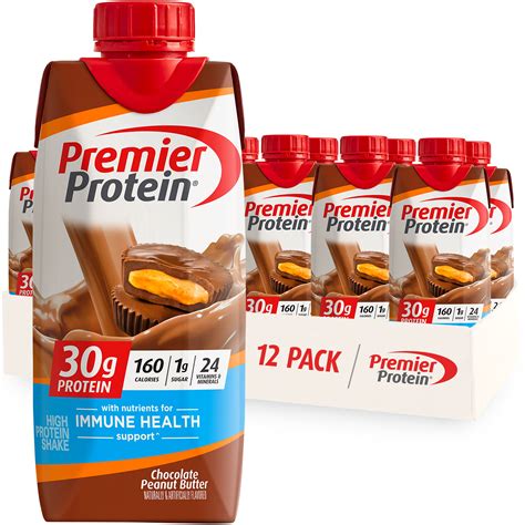 Premier Protein Shake Chocolate Peanut Butter 30g Protein 11 Fl Oz 12 Ct