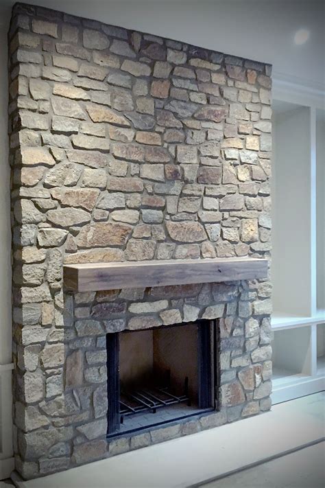 Field Ledge Stone Fireplace Veneer Rustic Wood Mantel Buechel Stone