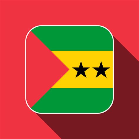 Drapeau De Sao Tomé Et Principe Couleurs Officielles Illustration