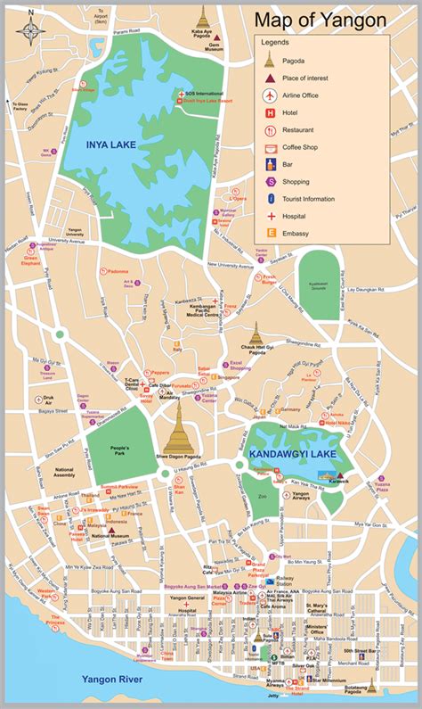 Search and share any place. Yangon Map