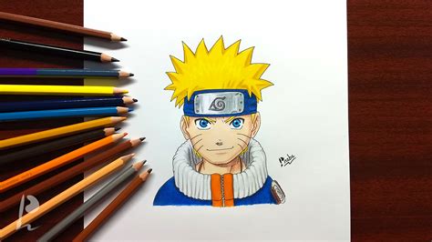 Drawing Naruto Uzumaki With Colour Pencils Naruto