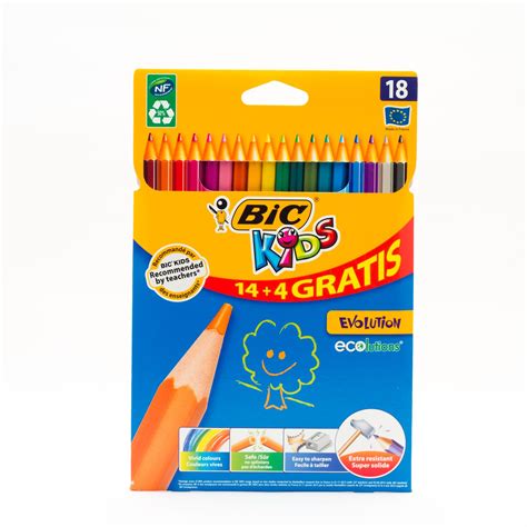 Buy Bic Kids Coloring Evolution Pencil Set 18 Pcs Online in UAE