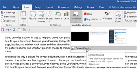 How To Take A Screenshot In Office And Insert It Into A Document