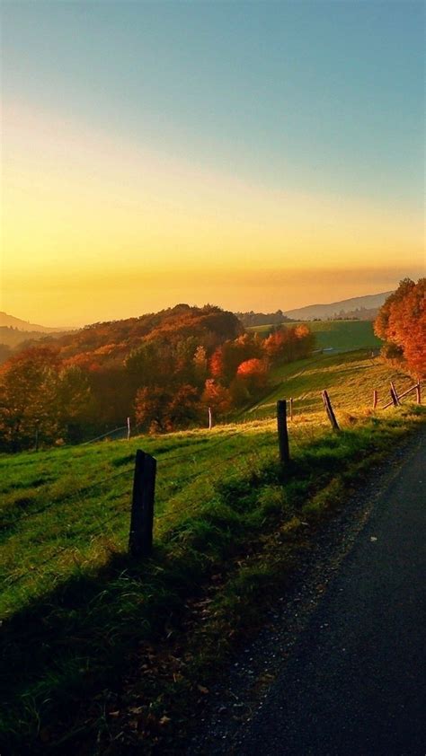 Countryside Autumn Landscape Smartphone Wallpaper And Lockscreen Hd