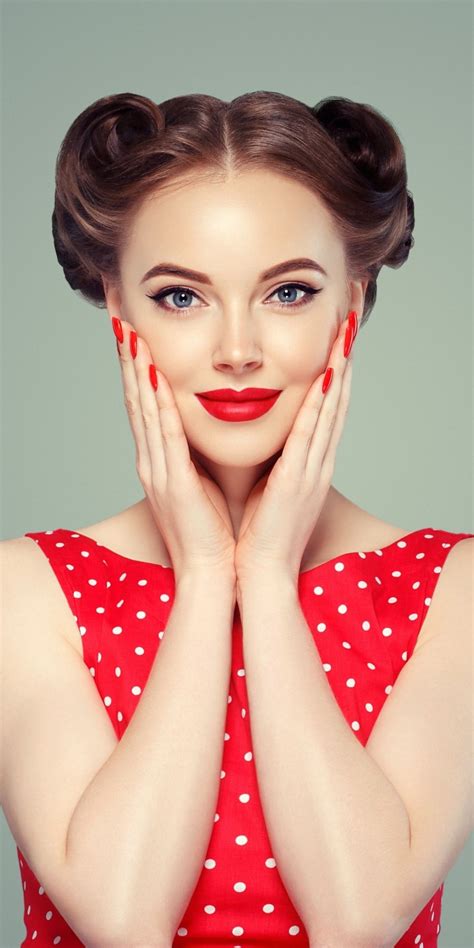 Red Lips Makeup Smile Woman Model 1080x2160 Wallpaper Red Lip Makeup Beauty Makeup Eye