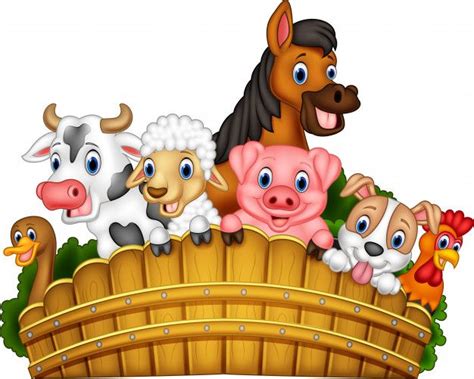Dibujos Animados De Animales De Granja Vector Premium Farm Cartoon