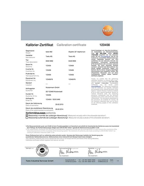 Iso Calibration Certificate For Thermal Imager Certificates Product