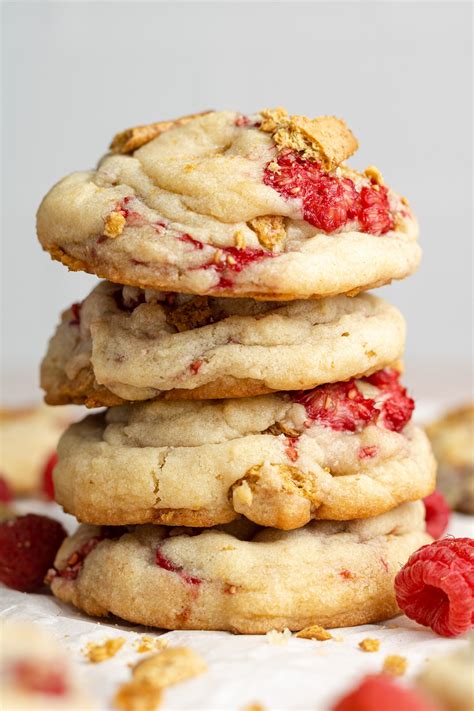 Raspberry Cheesecake Cookies Stuffed Cookie Dough Diaries