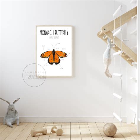 Monarch Butterfly Diagram, Educational Poster, Science, Christmas