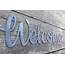 2 Ft Metal Welcome Sign  Business Entryway Leaner