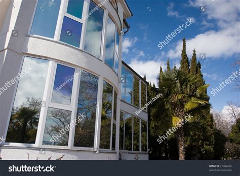 White Modern Building Big Glass Windows Stock Photo 27909439 Shutterstock