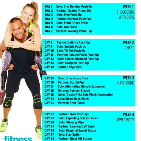 Meredith Partner Workout Couples Workout Routine 30 Day Workout