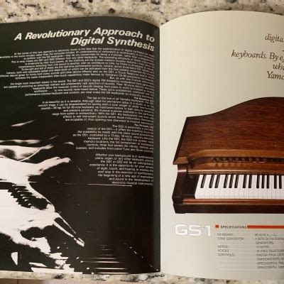 Yamaha GS1 GS1 Keyboard Piano Brochure 1981 Spacetone Music Reverb