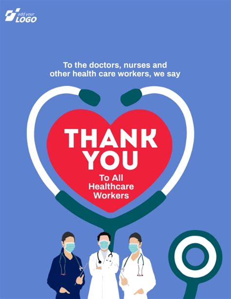Thank You Healthcare Workers Flyer Template Postermywall