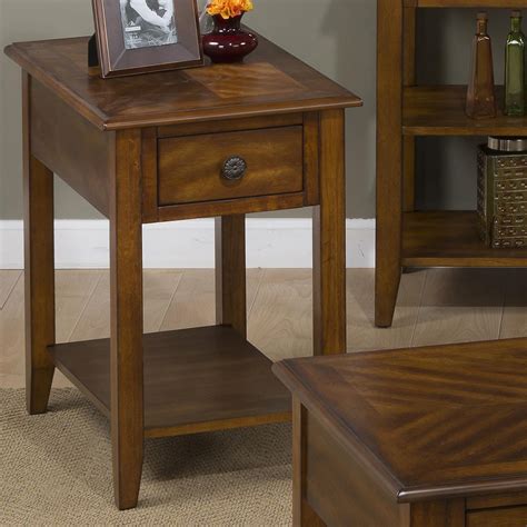 Modern polystone and metal accent table gray. Jofran Medium Brown 1031-7 Chairside Table for Small and ...