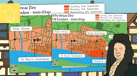 Teachers Pet The Great Fire Of London London Map 1666 Poster