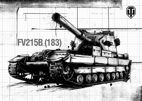 Fv215b 183 Poster By World Of Tanks Displate