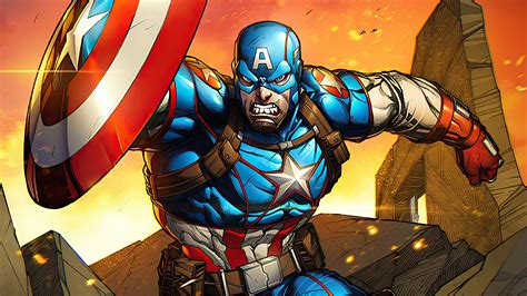 2880x1800 Captain America Cartoon Art Macbook Pro Retina HD 4k