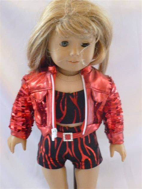 doll hip hop jazz costume red fire etsy american doll clothes doll clothes american girl