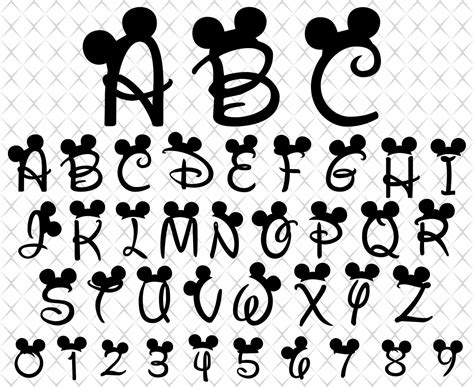 Alphabet Disney Disney Letters Mickey Mouse Letters Mickey Mouse Art