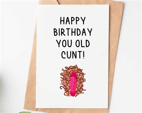 Happy Birthday You Old Cunt Card Rude 30th Birthday Card For Etsy