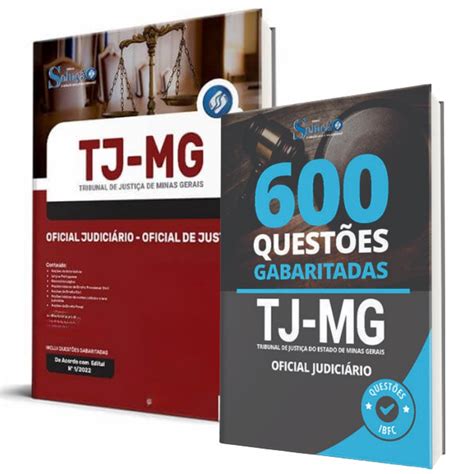 Kit Apostila Questões Oficial de Justiça tj mg Ed Solução Submarino