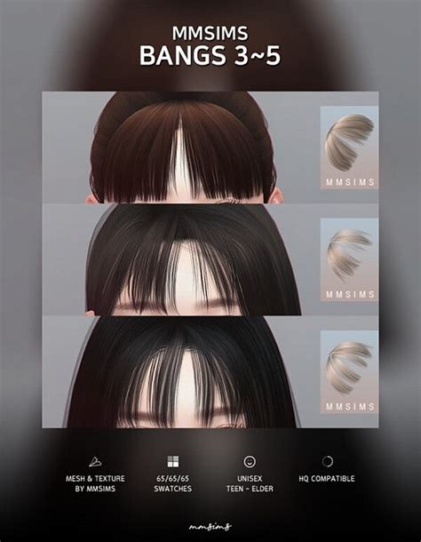 Sims 4 Cc Hair Bangs Honada