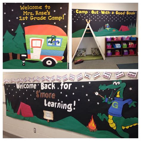 Camping Themed Classroom Bulletin Boards And Reading Center Camping