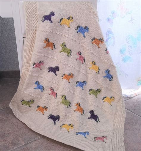 Shopicelandic.com offers icelandic products such as wool sweaters, wool blankets, mittens, gloves, candy, music, movies, jewelry & more! Knitting pattern for a Little Pony Blanket, Throw Knitting ...