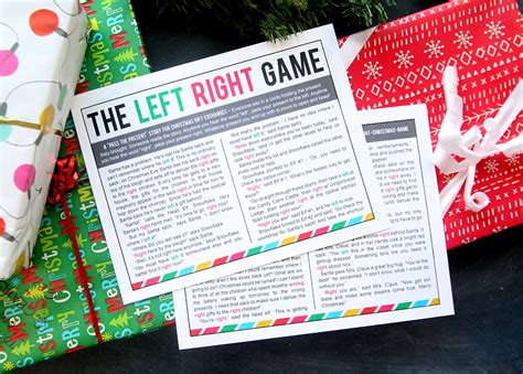 The Christmas Left Right Game Wprintable Story Its Always Autumn