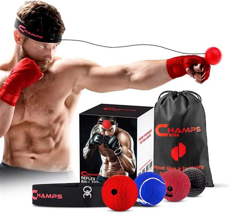 Champs Mma Boxing Reflex Ball Set Of 4 Boxing Equipment Fight Speed