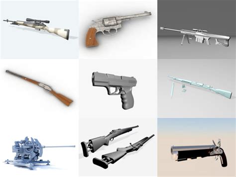 Top 11 Free 3d Gun Models For Rendering Most Recent 2022 Open3dmodel