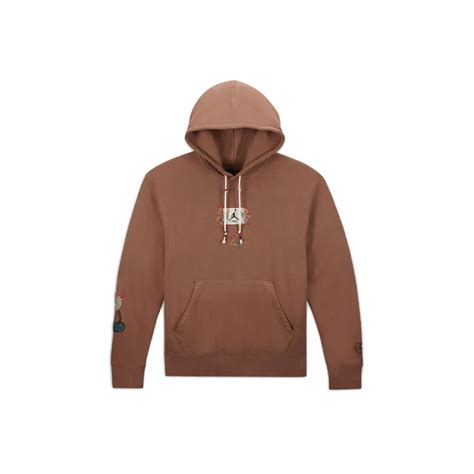 Travis Scott X Jordan Flight Graphic Hoodie Archaeo Browntravis Scott X