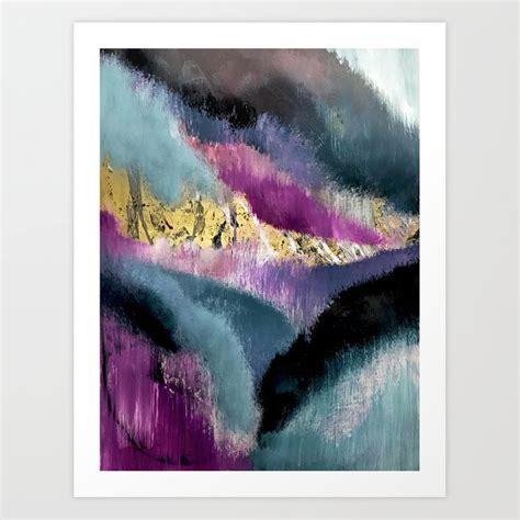 Gemini A Vibrant Colorful Abstract Piece In Gold Purple