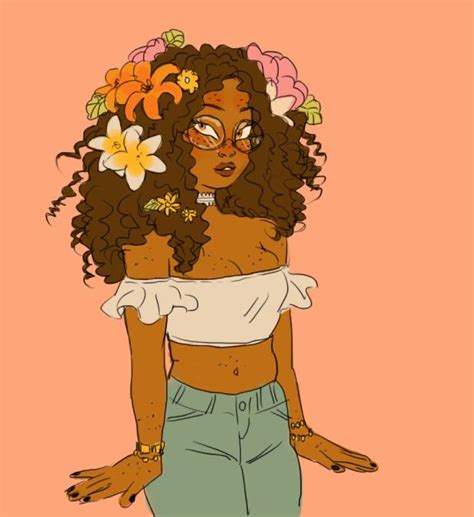 50 Aesthetic Black Girl Drawings Wallpaper