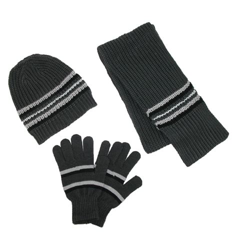 Mens Knit Hat Gloves And Scarf Winter Set By Ctm Scarves And Sets