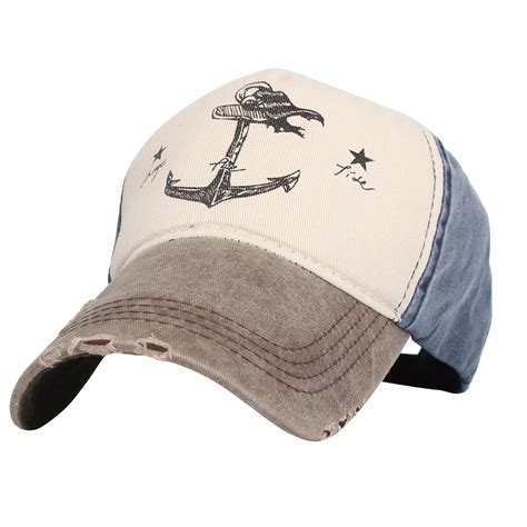 Withmoons Vintage Washed Mens Baseball Cap Pirate Ships Hat Kz10034