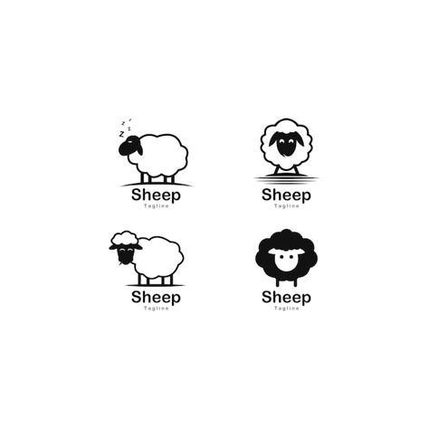 Premium Vector Cute Sheep Logo Vector Icon Illustration