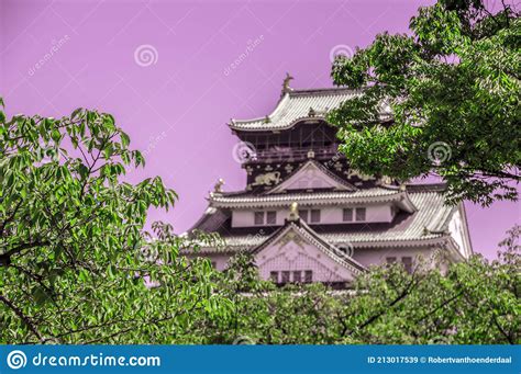 Osaka Castle Behinds Trees Japan 2 9 2016 Editorial Stock Image Image