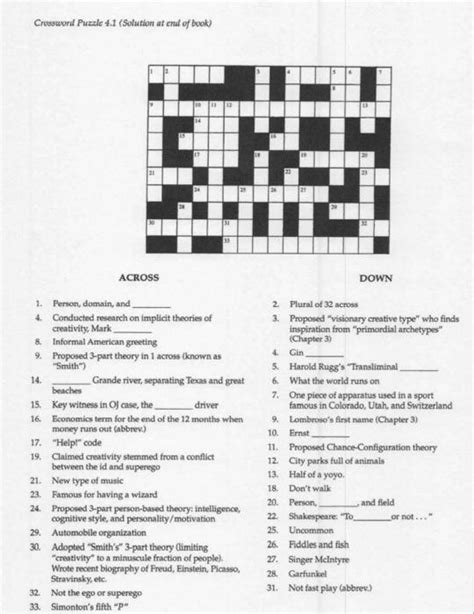 solved crossword puzzle 4 1 solution at erot of book che